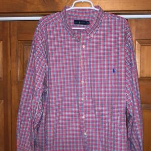 Men’s Polo button down long sleeve.